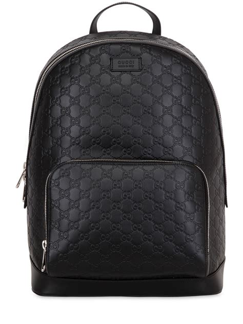 gucci mens leather backpack|Gucci signature leather backpack.